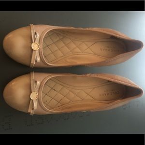 Cole Haan tan patent wedges - size 7.5